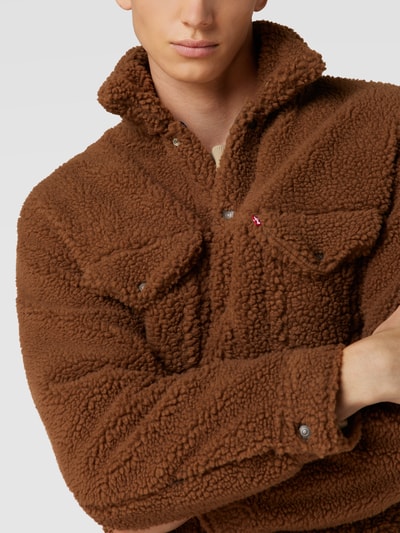 Levi's® Hemdjacke aus Teddyfell Cognac 3