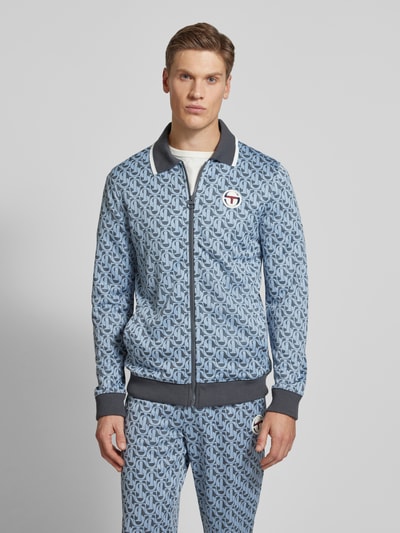 SERGIO TACCHINI Sweatjack met labelpatch, model 'PERRY' Lichtblauw - 4