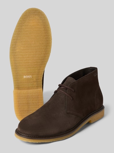 BOSS Boots aus echtem Veloursleder Modell 'KOPE' Dunkelbraun 4