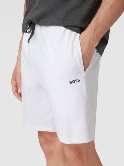 BOSS Sweatshorts mit elastischem Bund Weiss 3