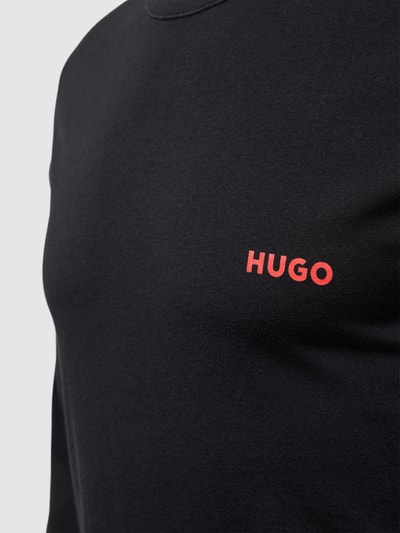 HUGO Shirt met lange mouwen en labeldetail Zwart - 2