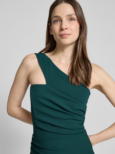 SISTAGLAM Abendkleid mit One-Shoulder-Träger Modell 'Elaya' Dunkelgruen 3