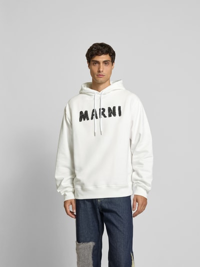 Marni Oversized Hoodie aus reiner Baumwolle Weiss 4