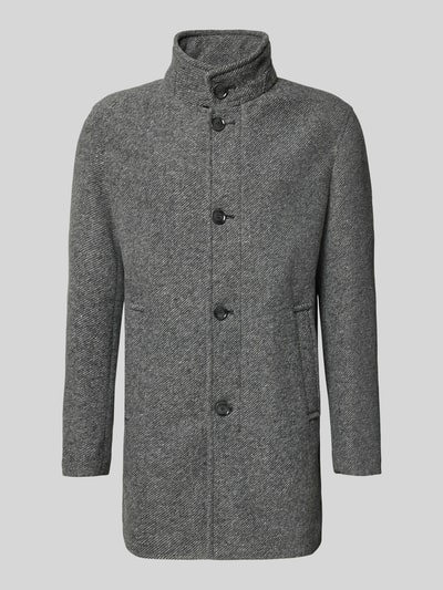 Strellson Regular fit lange jas met wol, model '11 FYNN' Zilver - 2