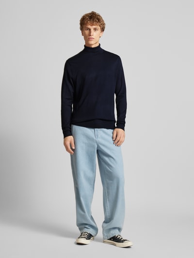 Only & Sons Rollkragenpullover mit Label-Applikation Modell 'WYLER' Marine 1