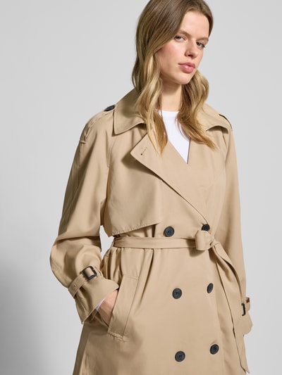 Only Regular Fit Trenchcoat mit Reverskragen Modell 'CHLOE' Sand 3