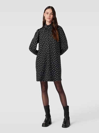 Jake*s Collection Mini-jurk met all-over motief Zwart - 1