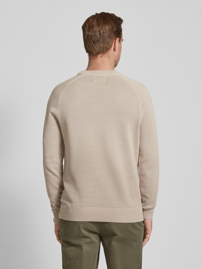 Marc O'Polo Gebreide pullover met ribboorden Offwhite - 5