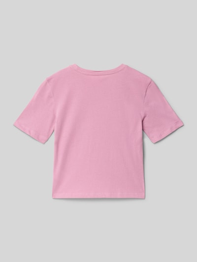 Only Regular fit T-shirt van puur katoen, model 'REX' Mauve - 3