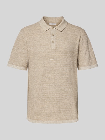 Jack & Jones Regular Fit Poloshirt mit Label-Stitching Modell 'GEORGE' Beige Melange 2