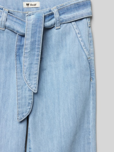 Steiff Baggy Fit Jeans mit Bindegürtel Blau 2