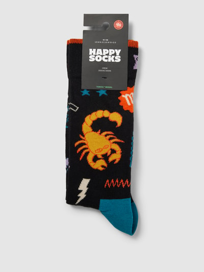 Happy Socks Socken mit Allover-Muster Modell 'Scorpio' Black 3