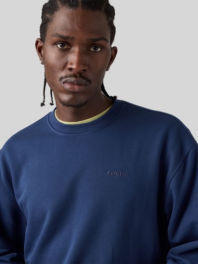 Levi's® Relaxed Fit Sweatshirt aus Baumwoll-Mix Modell 'NAVAL' Marine 3