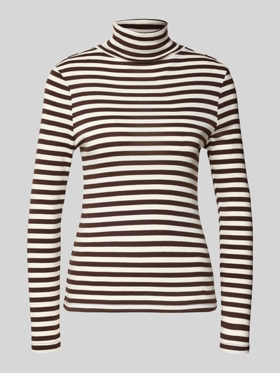 s.Oliver RED LABEL Regular Fit Langarmshirt mit Turtleneck Dunkelbraun 2