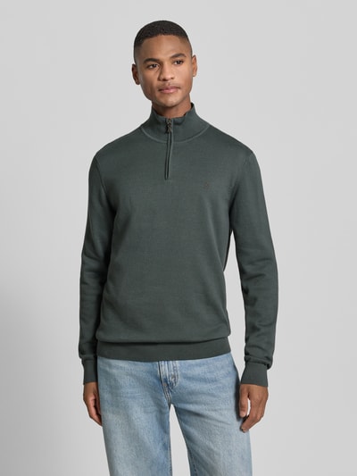 Armedangels Regular Fit Troyer aus reiner Bio-Baumwolle Modell 'FAABES' Anthrazit 4