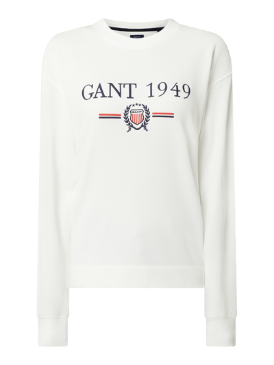 Gant Bluza z logo Biały 2