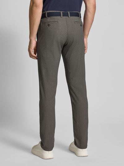 MCNEAL Slim fit chino met riem Camel - 5