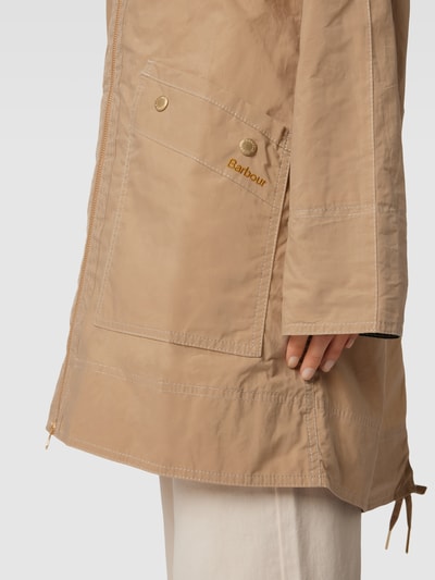 Barbour Parka mit Label-Stitching Modell 'CLEVEDON' Beige 3