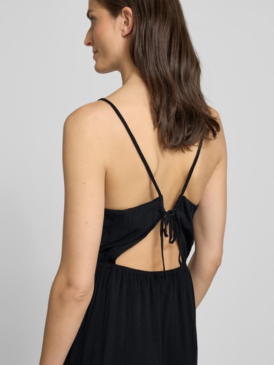 ICHI Midikleid mit abgerundetem V-Ausschnitt Modell 'MARRAKECH' Black 3