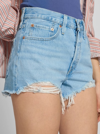 Levi's® Korte mom fit jeans in 5-pocketmodel, model '501' Jeansblauw - 3