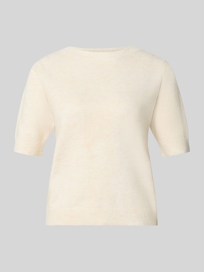Produktfoto, sweter Regular Fit Pullover mit Woll-Anteil von s.Oliver BLACK LABEL w jasnokremowym kolorze, materiał miękki, gładka faktura