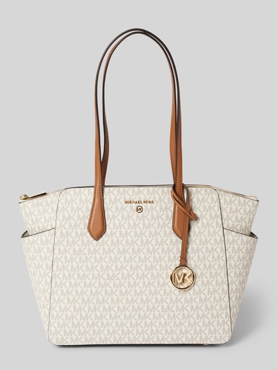 MICHAEL Michael Kors Handtasche mit Label-Applikation Modell 'MARILYN' Ecru 1