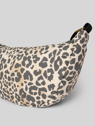 STUDIO NOOS Saszetka nerka z wyhaftowanym logo Piaskowy 3