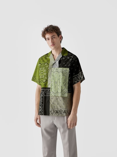Kenzo Freizeithemd im Patchwork-Look Grün 4