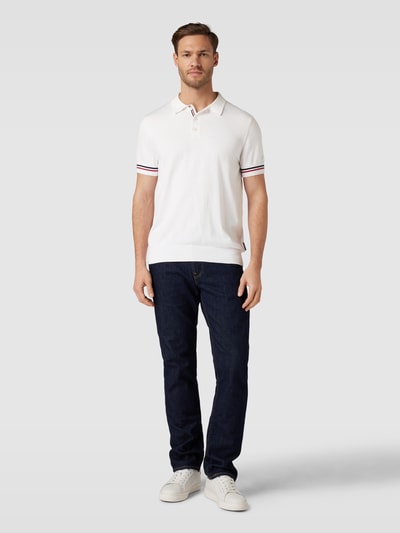 HECHTER PARIS Poloshirt mit Kontraststreifen Weiss 1