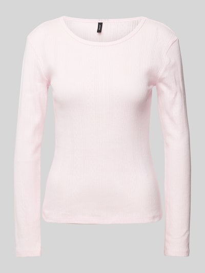 Vero Moda Regular Fit Langarmshirt aus reiner Baumwolle Modell 'LISA' Pink 2