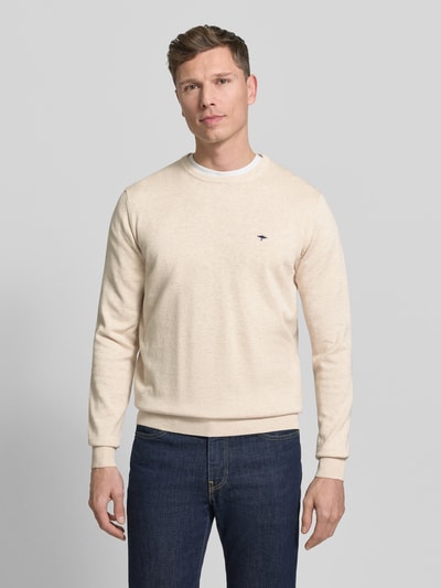 Fynch-Hatton Strickpullover mit gerippten Abschlüssen Offwhite 4