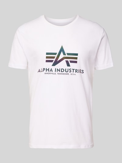 Alpha Industries T-shirt z nadrukiem z logo Biały 2