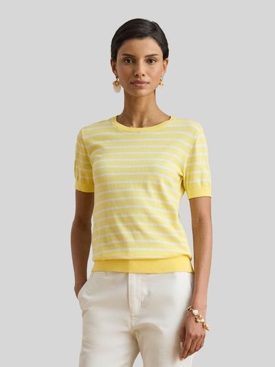 Lauren Ralph Lauren Regular Fit Pullover mit kurzem Arm Hellgelb 4