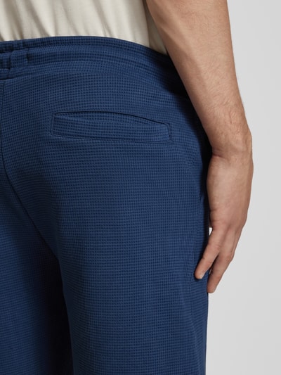 Blend Regular Fit Sweatshorts mit Strukturmuster Modell 'CASPER' Marine 3