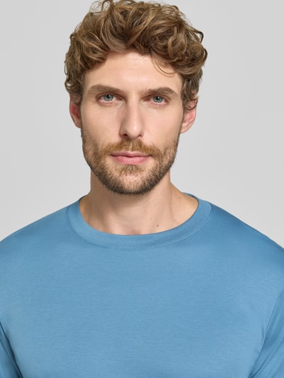 RAGMAN Regular Fit Longsleeve aus reiner Baumwolle Modell 'Pima' Jeansblau 3