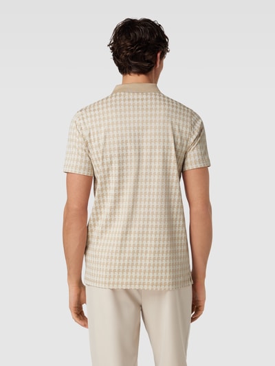 Karl Lagerfeld Regular Fit Poloshirt mit Allover-Muster Sand 5