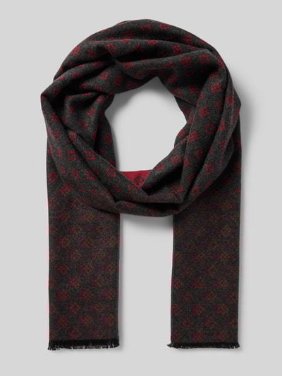Christian Berg Men Schal aus Viskose im Allover-Look Bordeaux 1