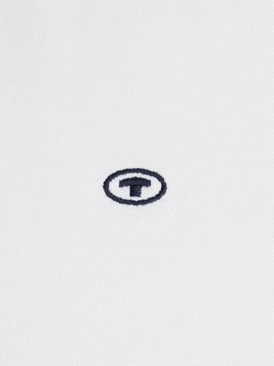 Tom Tailor Poloshirt mit Logo-Stitching Modell 'Basic' Weiss 3