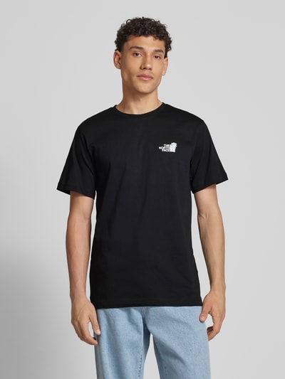 The North Face T-Shirt mit Label-Print Black 5
