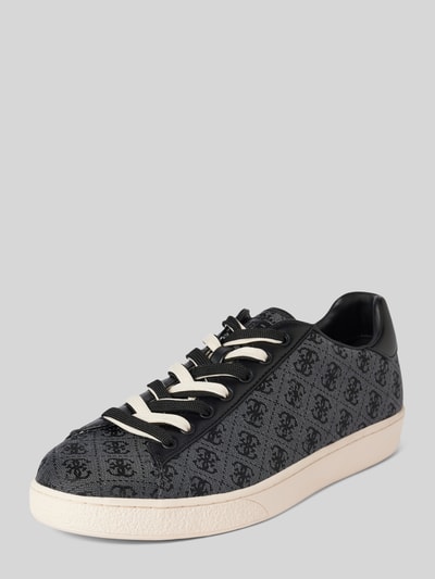 Guess Sneaker mit Allover Label-Muster Modell 'NOLA' Black 1