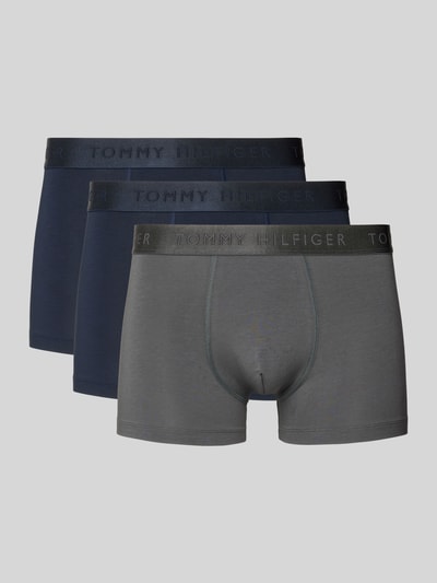 Tommy Hilfiger Boxershort met elastische band met logo in een set van 3 stuks Donkerblauw - 1