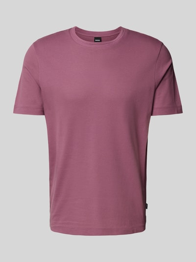 BOSS T-Shirt mit Strukturmuster Modell 'TIBURT' Purple 2