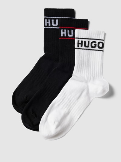 HUGO Socken im 3er-Pack mit Label-Detail Modell 'SPORTY' Black 1