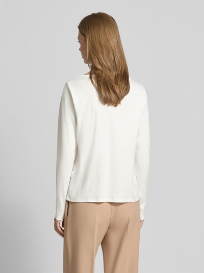monari Longsleeve mit Label-Print Offwhite 5