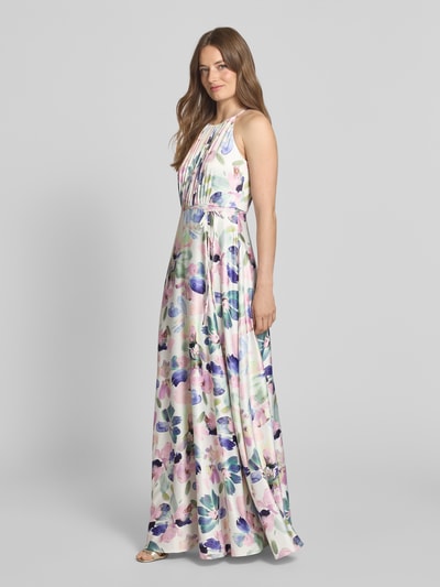 Jake*s Cocktail Abendkleid mit Bindegürtel Ecru 1