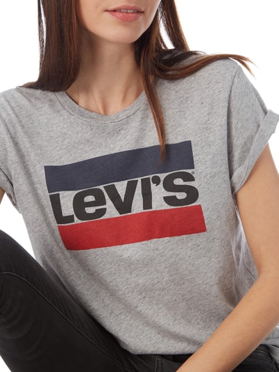 Levi's® T-Shirt mit Logo-Print Hellgrau Melange 3