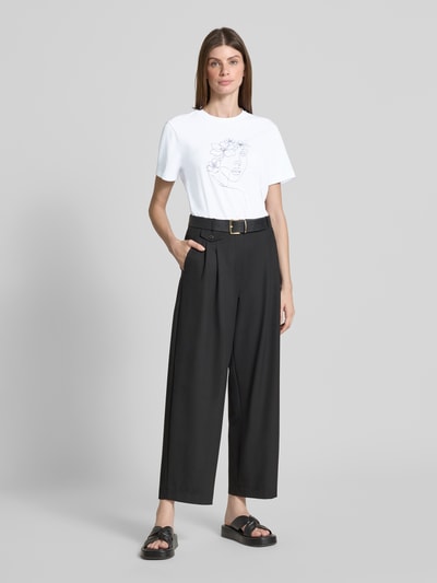 Vila T-shirt met motiefprint, model 'NORA' Offwhite - 1