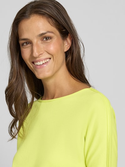 Marc Cain Shirt met 3/4-mouwen Neongeel gemêleerd - 3