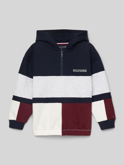 Tommy Hilfiger Kids Hoodie mit Logo-Stitching Modell 'BLOCK' Weiss 1