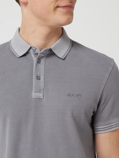 JOOP! Collection Modern fit poloshirt van katoen  Zilver - 3